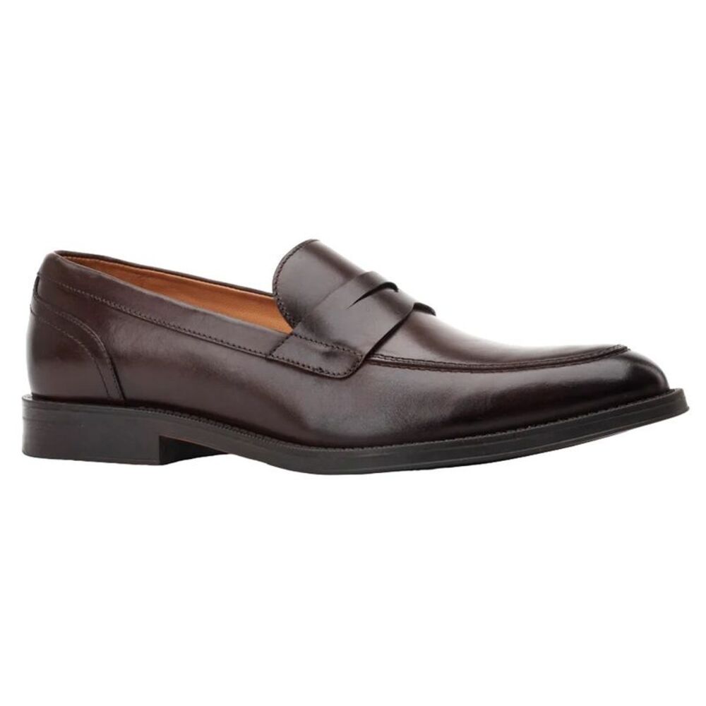 Base London Mens Kennedy Leather Loafers / Dark Brown